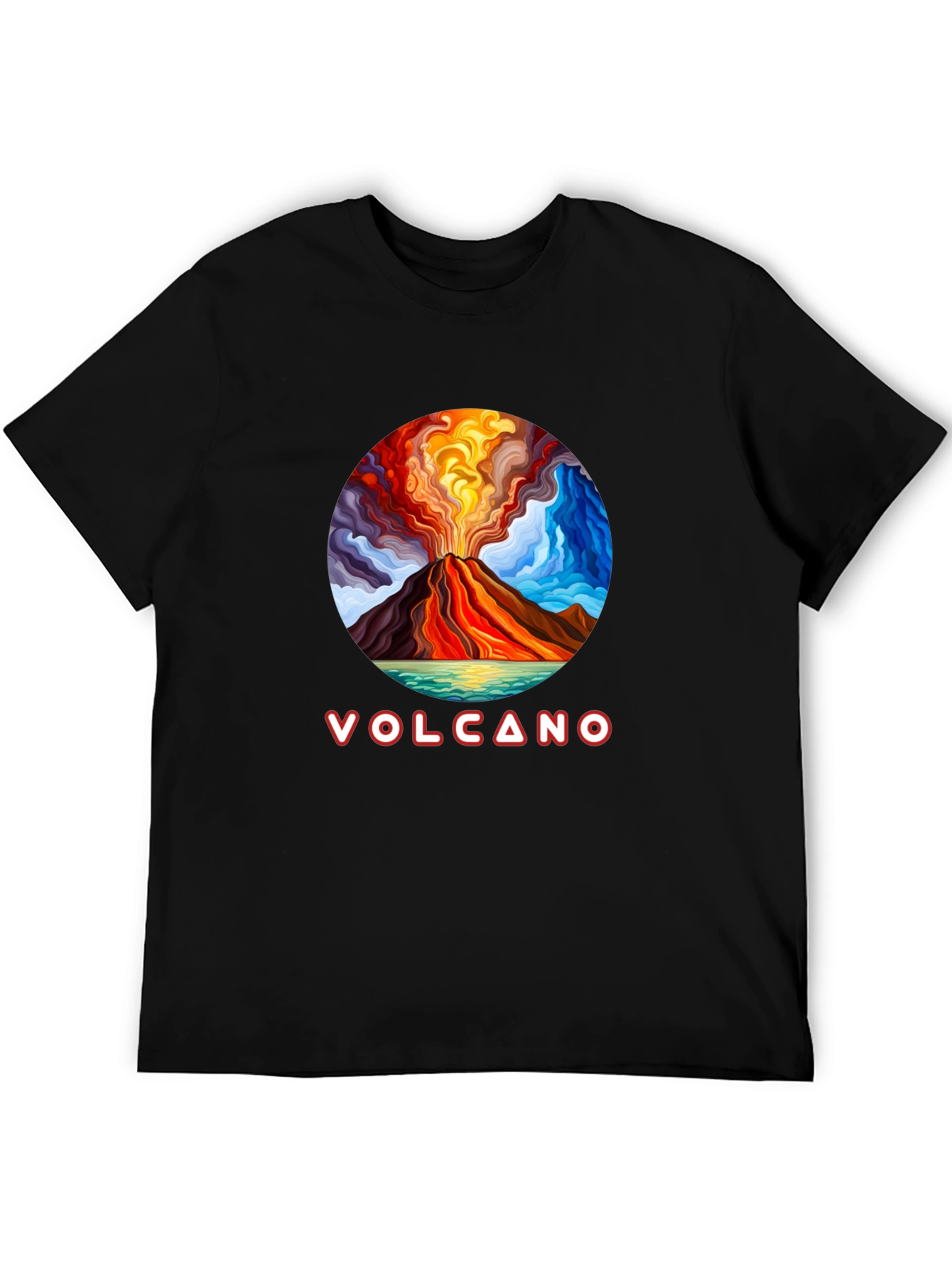 Volcano Graphic Tee - Artistic Design