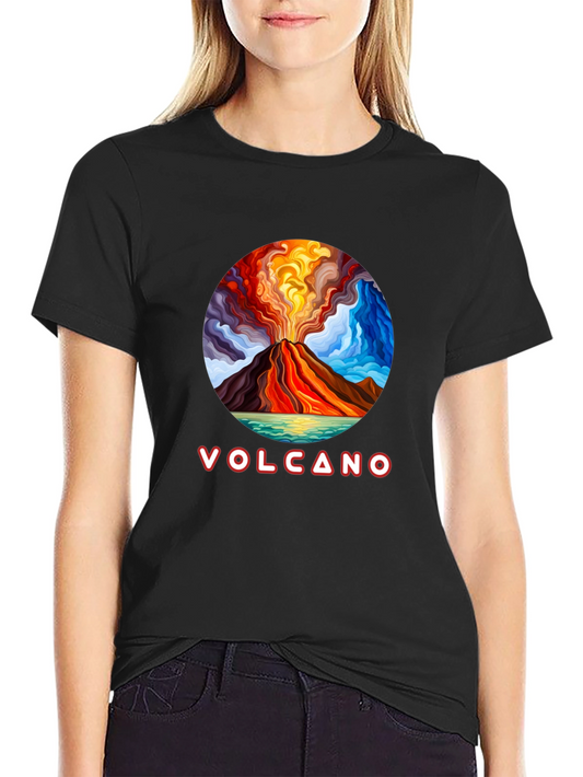 Volcano Graphic Tee - Artistic Design