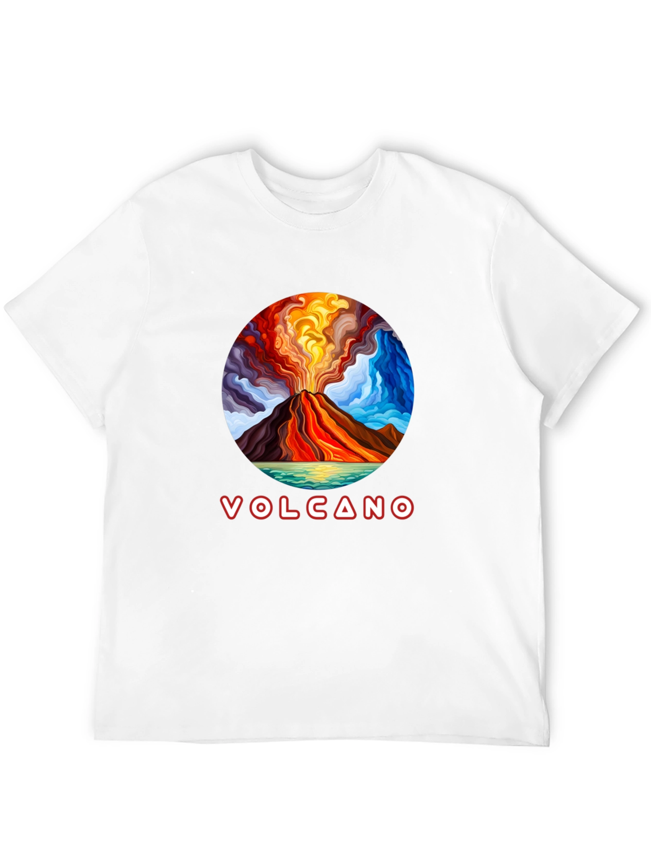 Volcano Graphic Tee - Artistic Design
