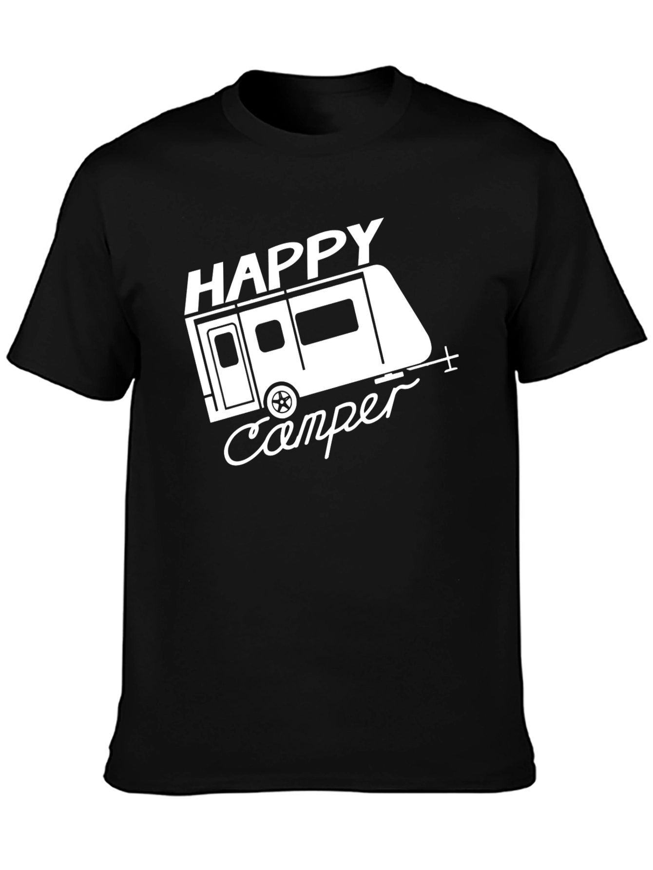 Happy Camper Graphic Tee - Black