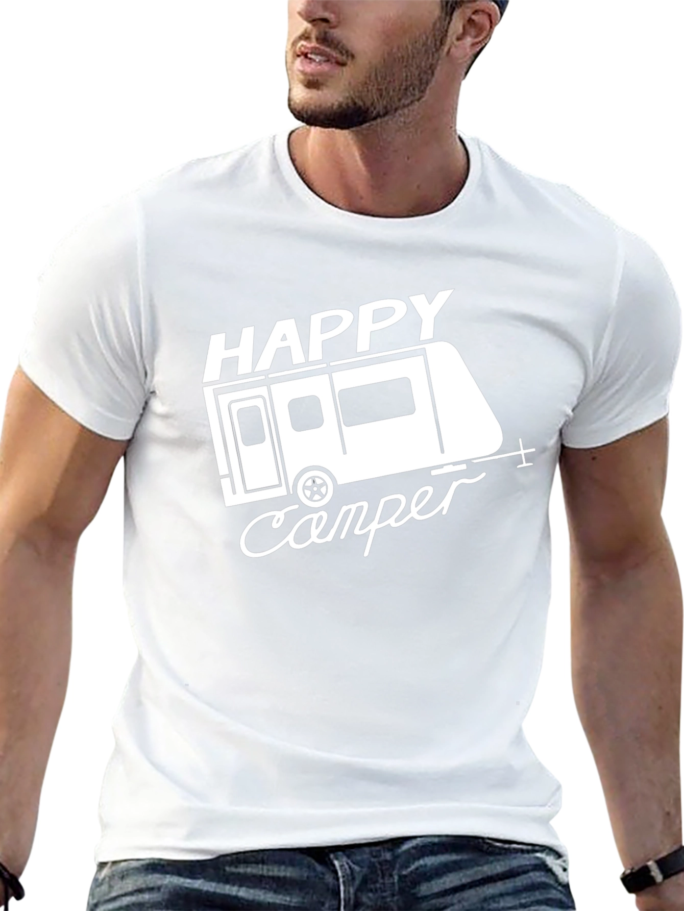 Happy Camper Graphic Tee - Black