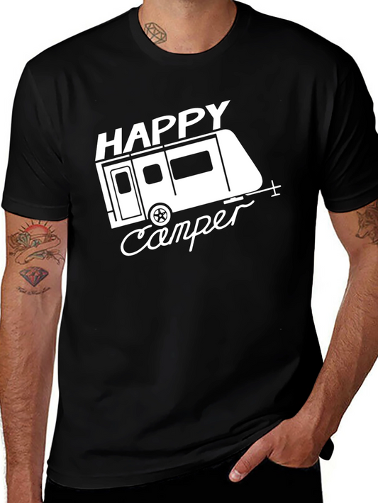Happy Camper Graphic Tee - Black