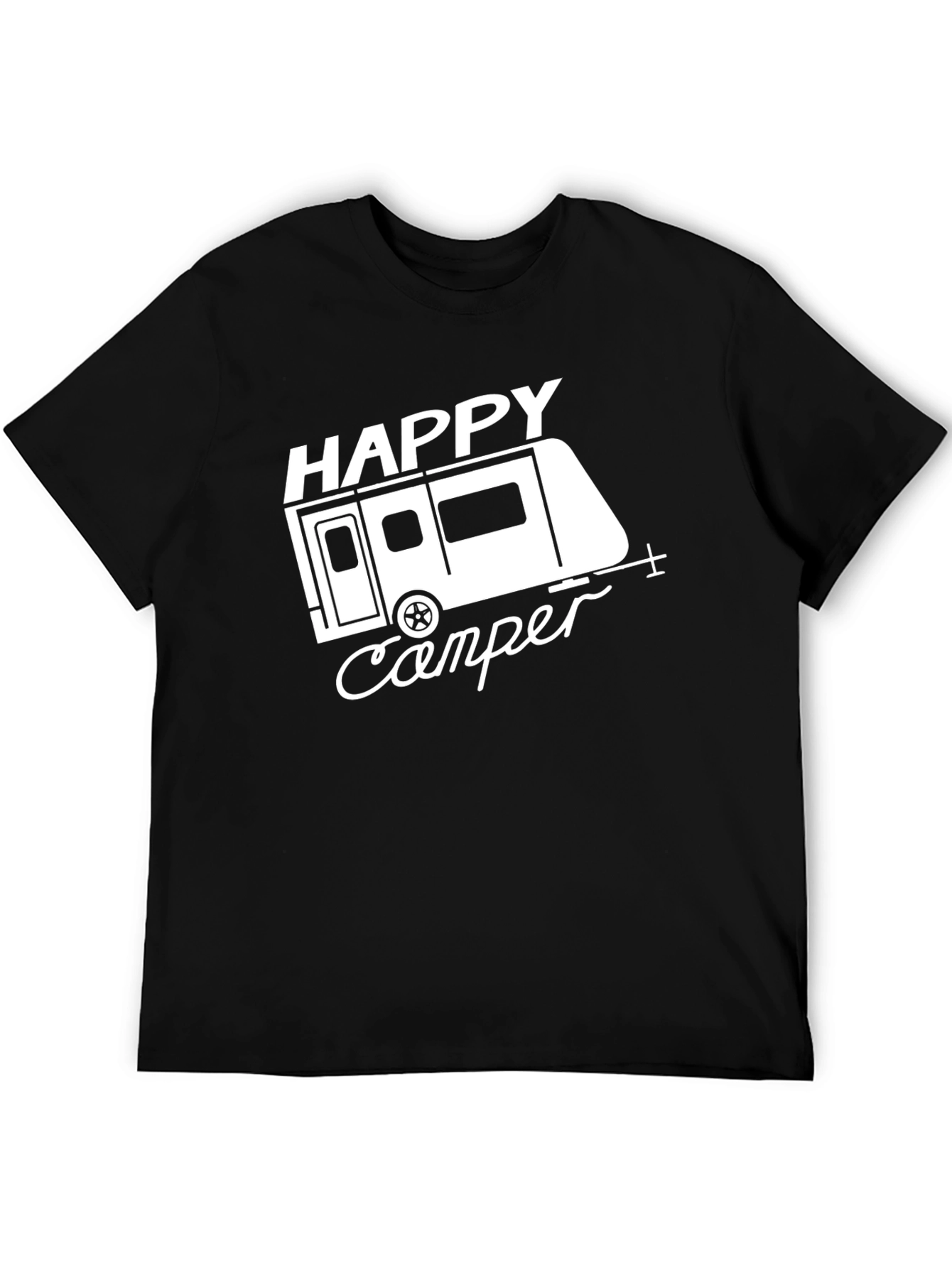 Happy Camper Graphic Tee - Black