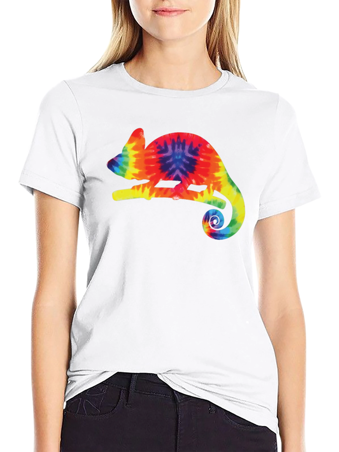 Tie-Dye Chameleon Black T-Shirt