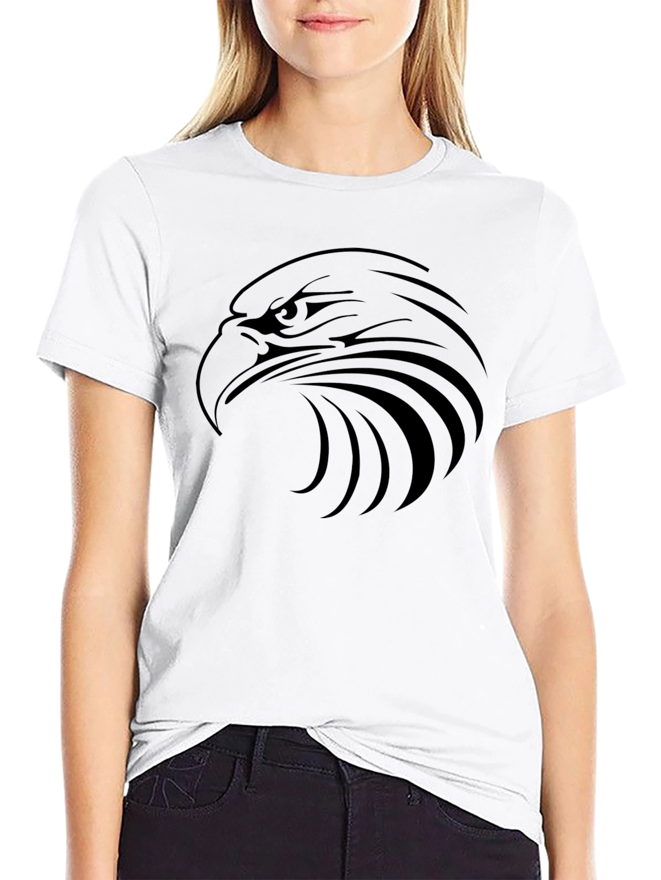 Bold Eagle Graphic Tee - Black
