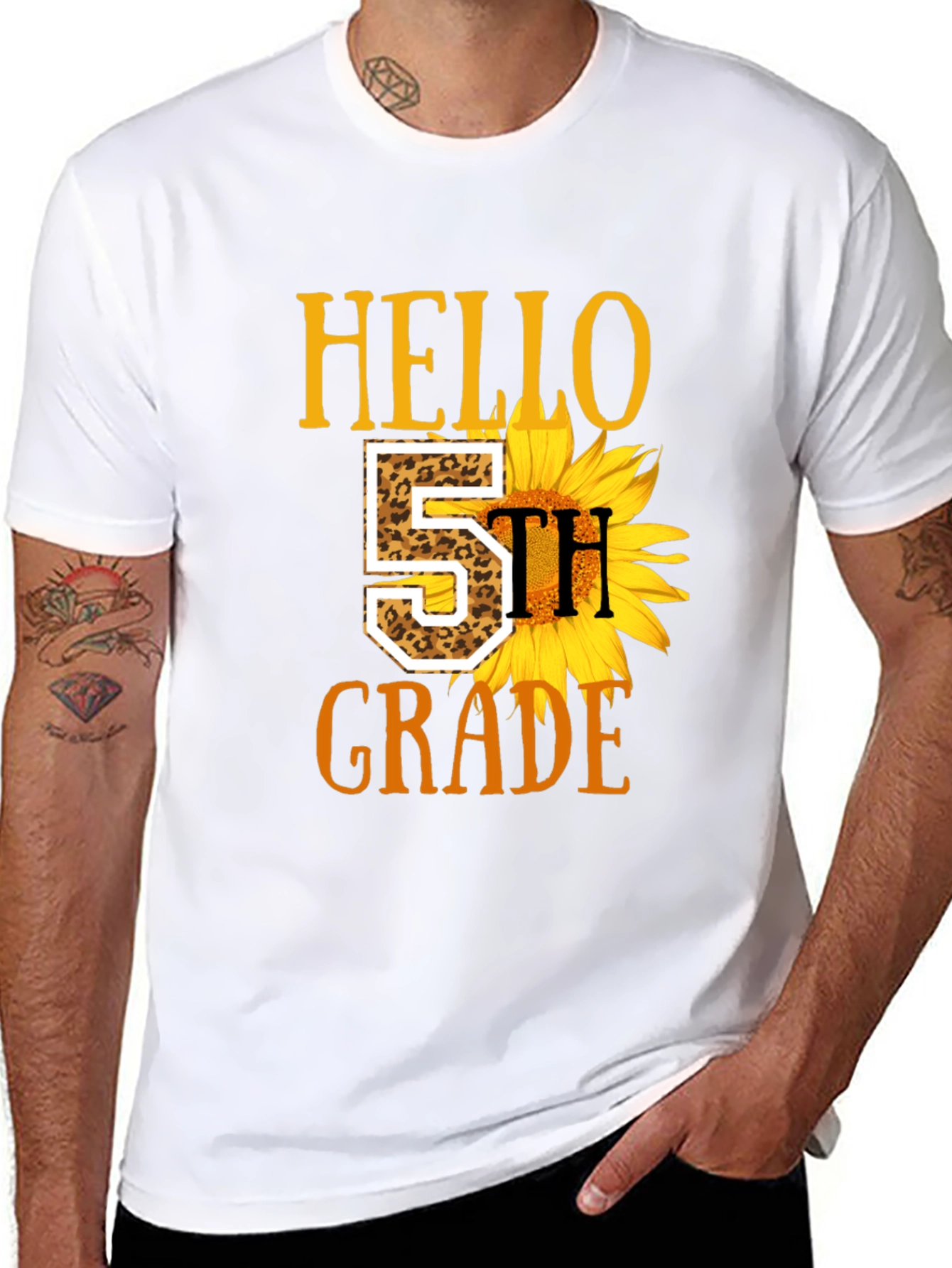 Hello 5th Grade Sunflower T-Shirt