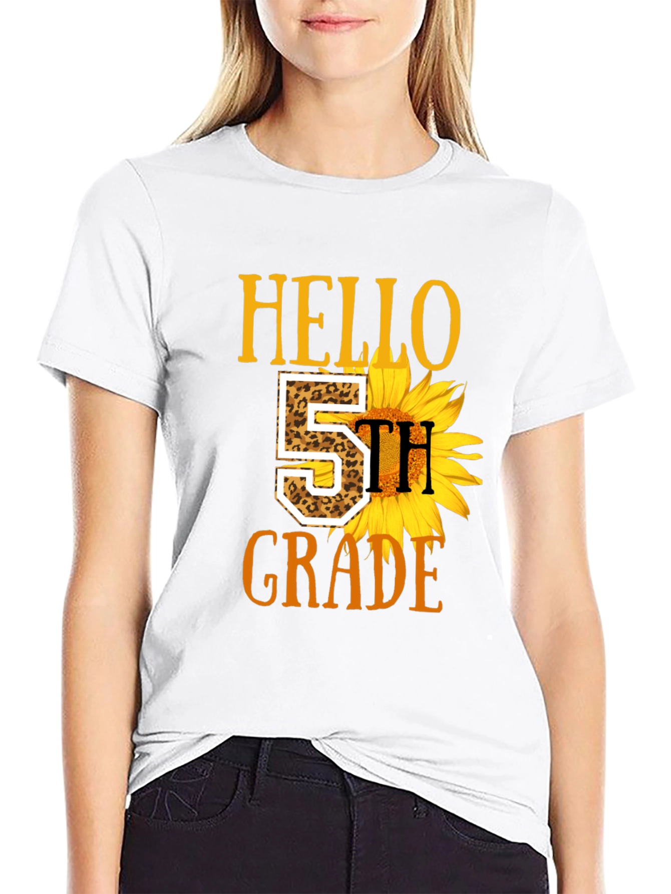 Hello 5th Grade Sunflower T-Shirt