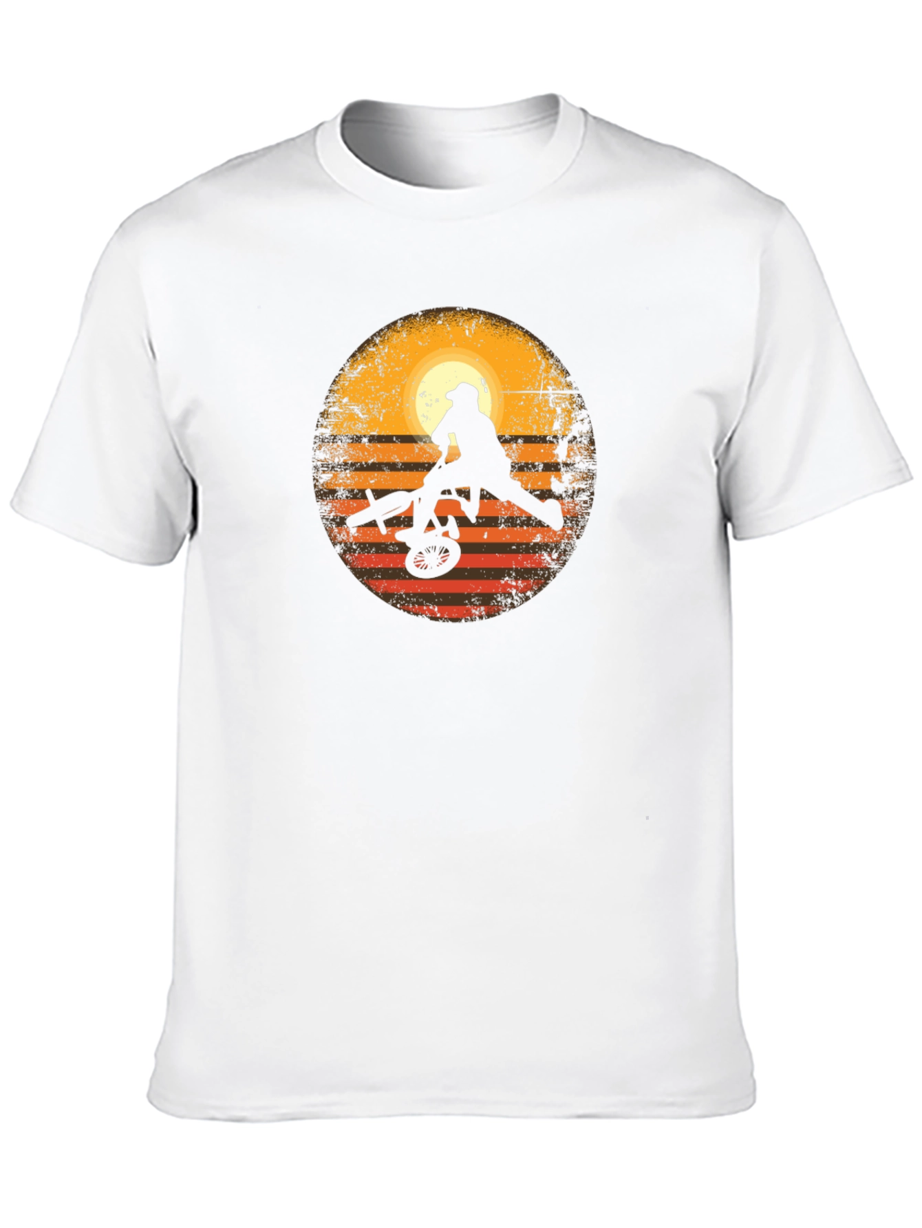 BMX Rider Sunset Graphic Tee - Black