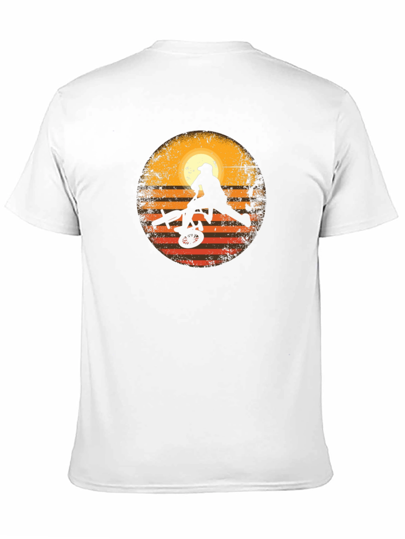 BMX Rider Sunset Graphic Tee - Black