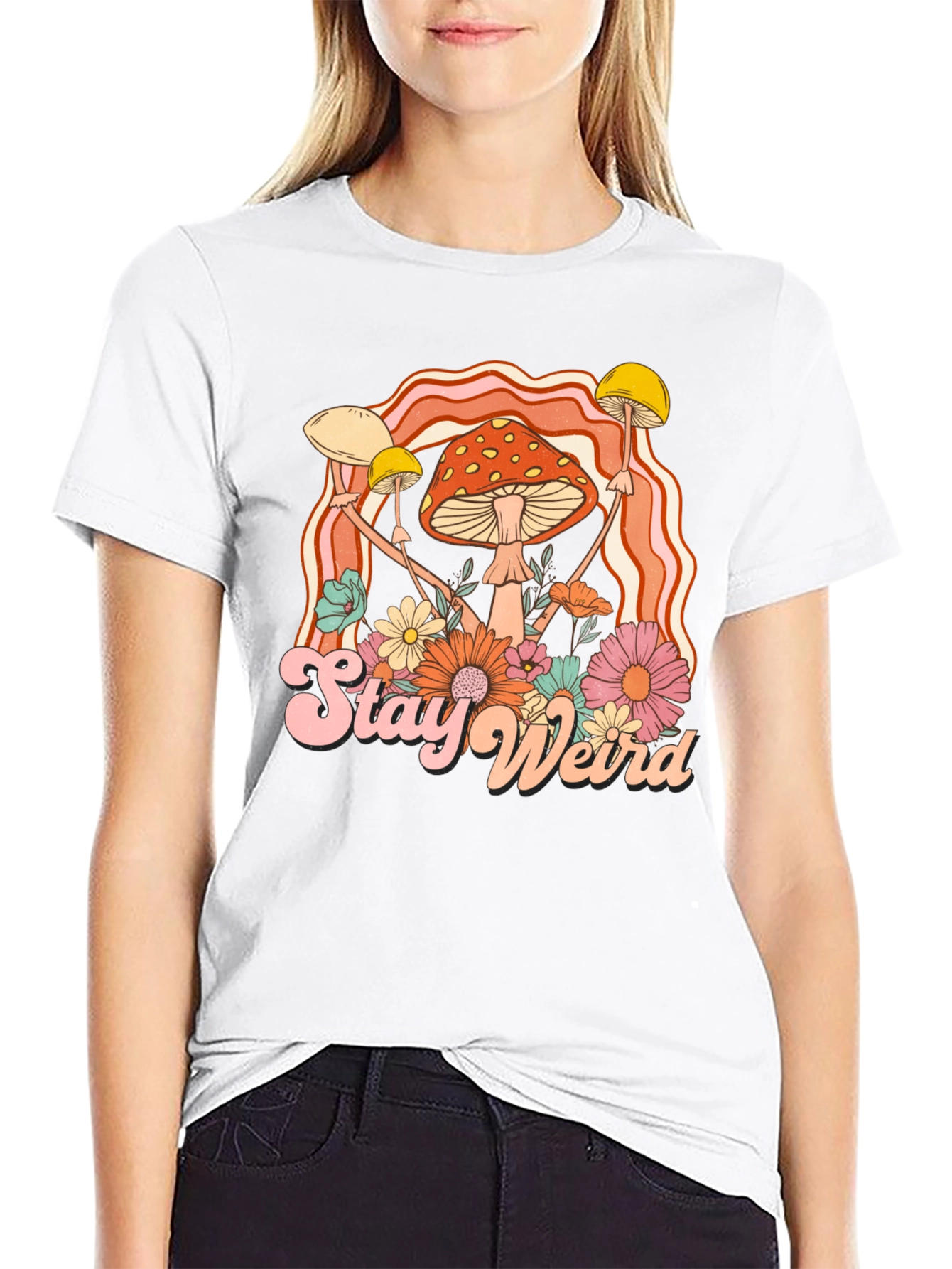 Stay Weird Mushroom Graphic Tee