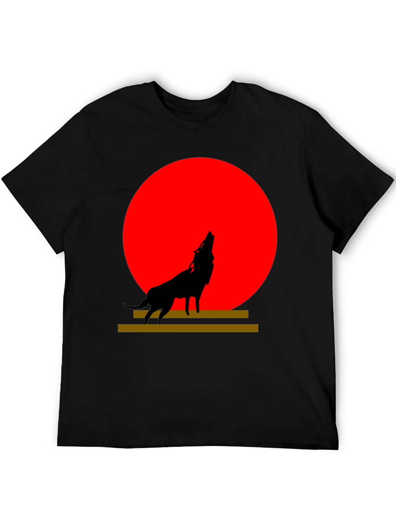 Wolf Silhouette Graphic Tee - Red Moon Design