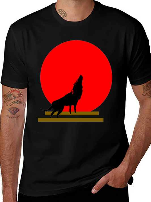 Wolf Silhouette Graphic Tee - Red Moon Design