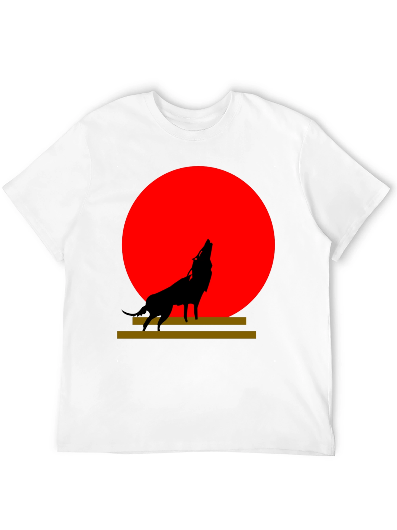 Wolf Silhouette Graphic Tee - Red Moon Design
