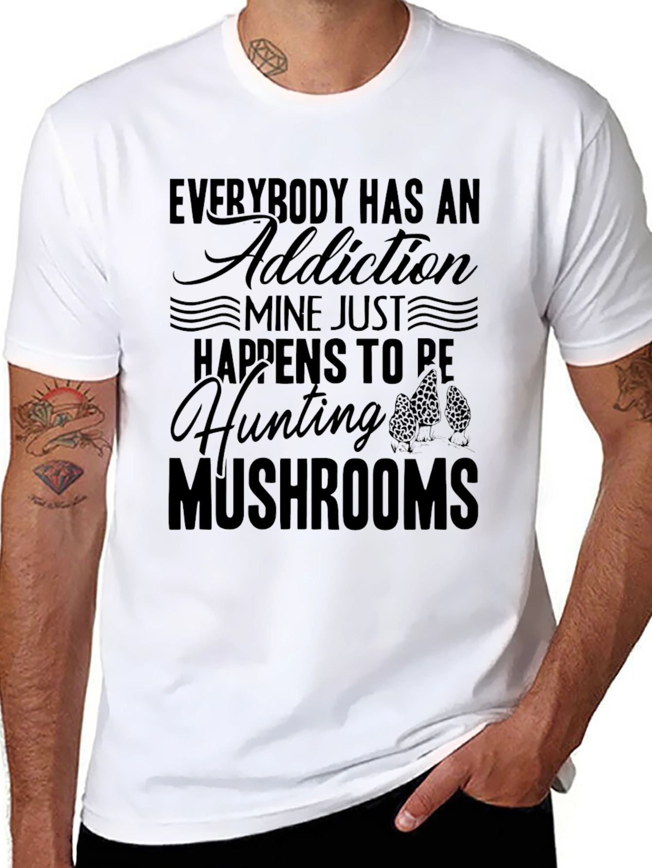 Mushroom Hunting Addiction T-Shirt