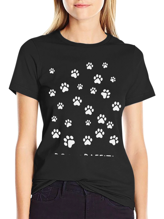 Paw Print Graphic Tee - Casual Style