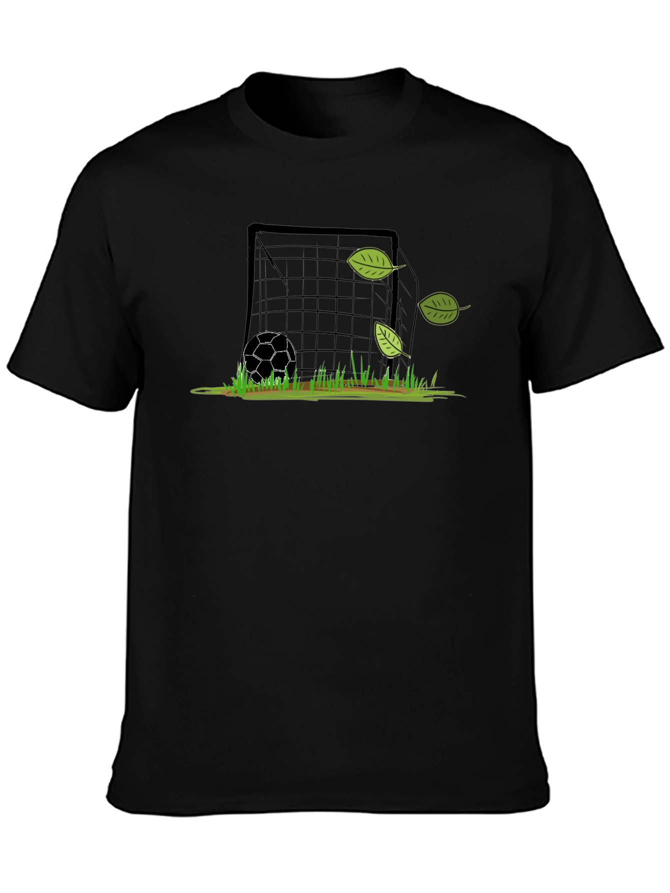 Soccer Goal Black T-Shirt - Graphic Tee