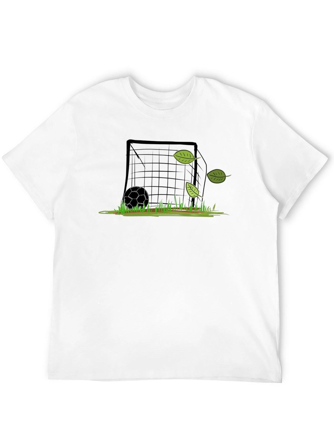 Soccer Goal Black T-Shirt - Graphic Tee