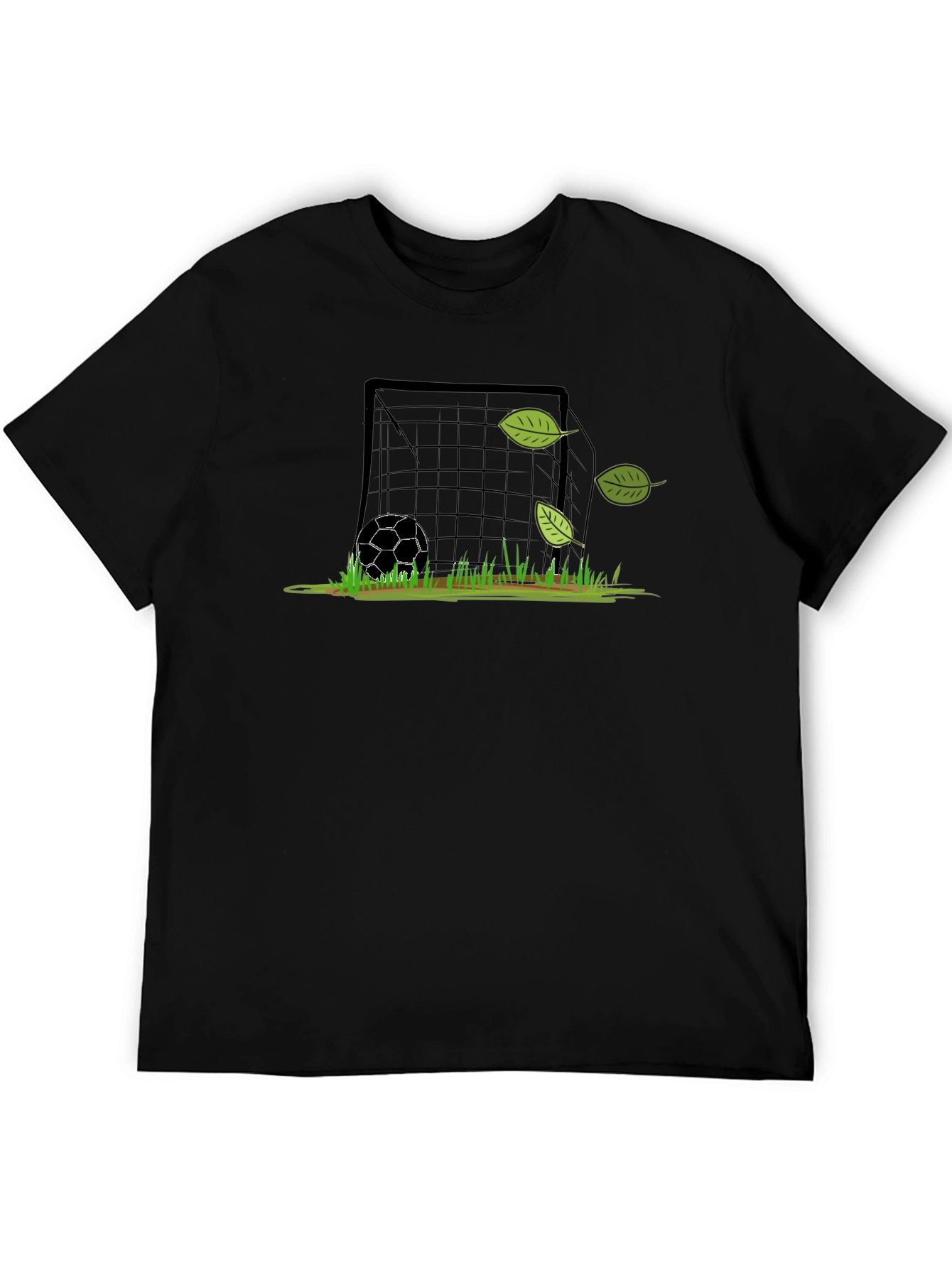 Soccer Goal Black T-Shirt - Graphic Tee