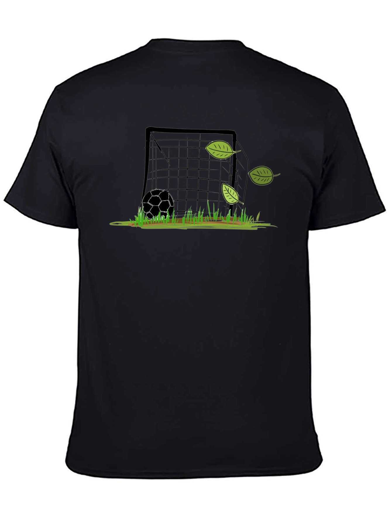 Soccer Goal Black T-Shirt - Graphic Tee