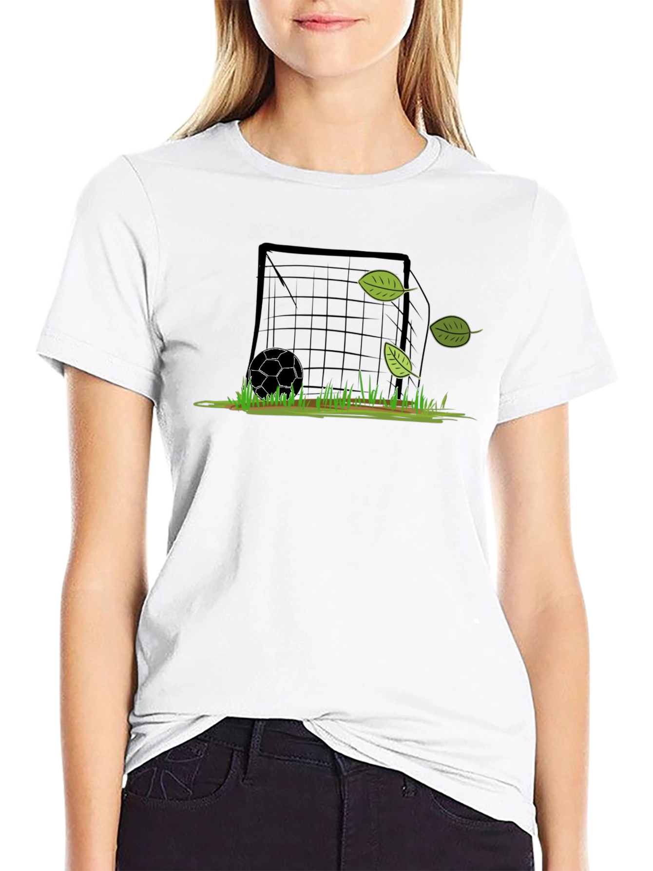 Soccer Goal Black T-Shirt - Graphic Tee