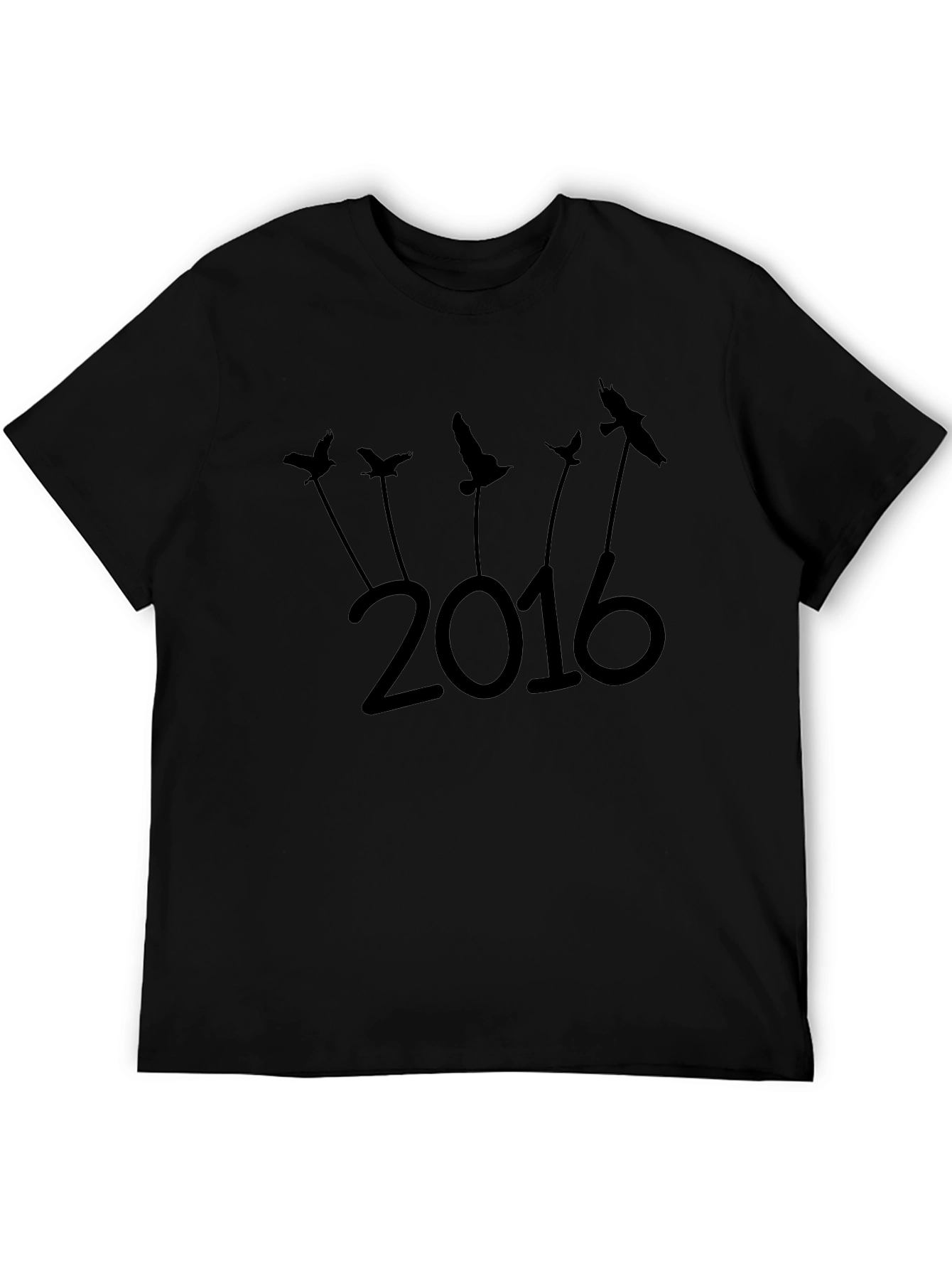 2016 Bird Silhouette Graphic Tee - Stylish & Unique