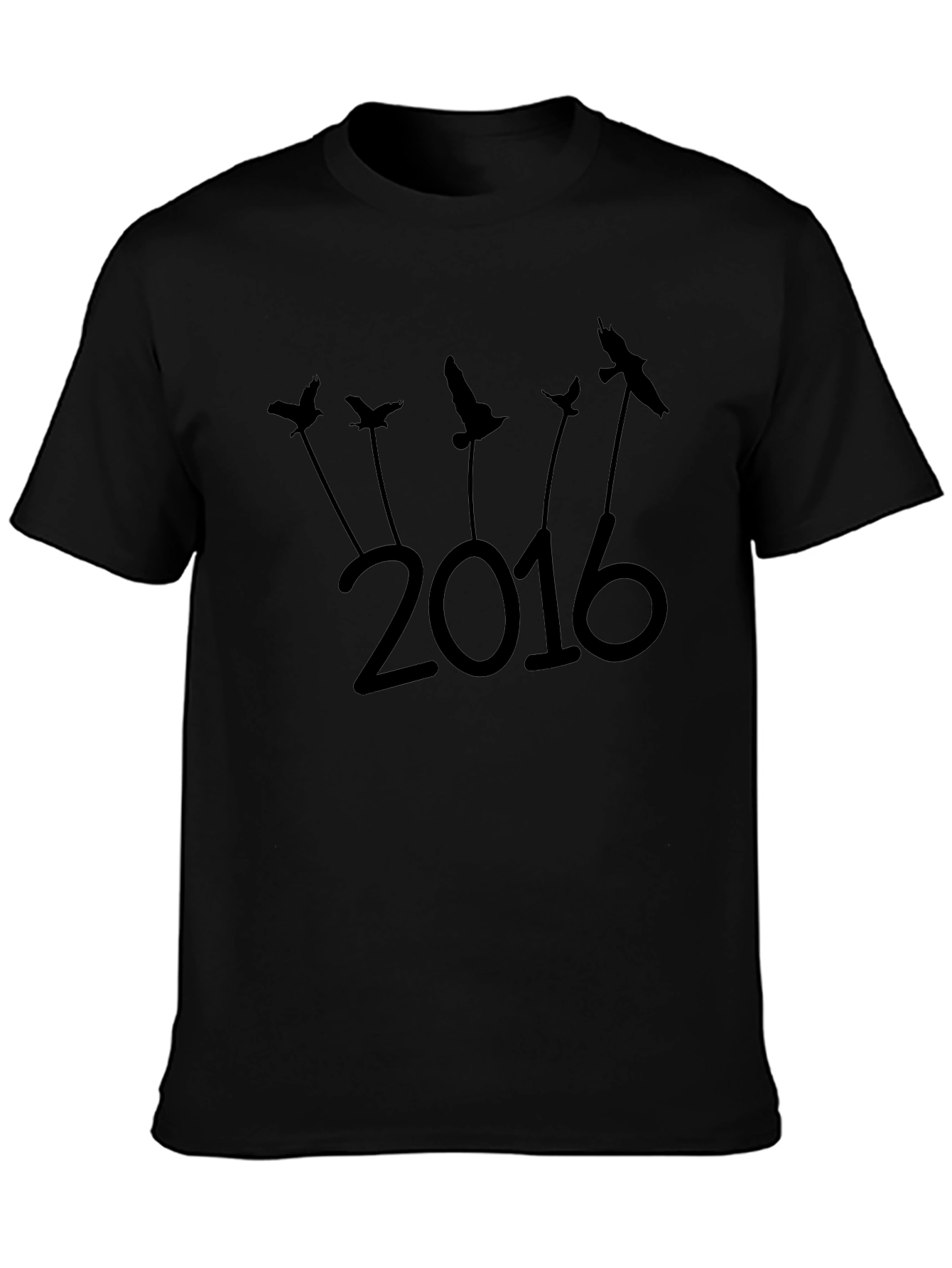 2016 Bird Silhouette Graphic Tee - Stylish & Unique