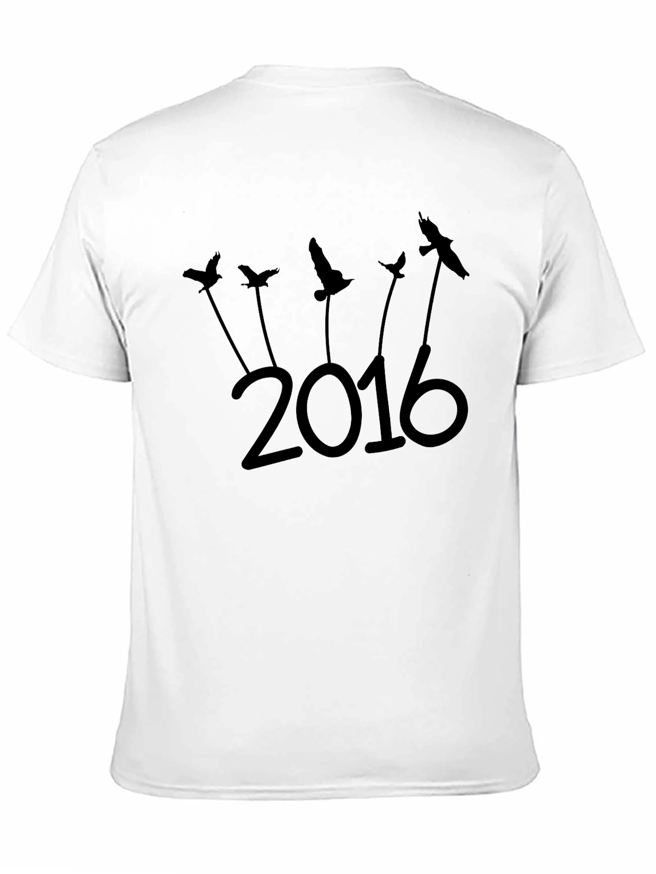 2016 Bird Silhouette Graphic Tee - Stylish & Unique