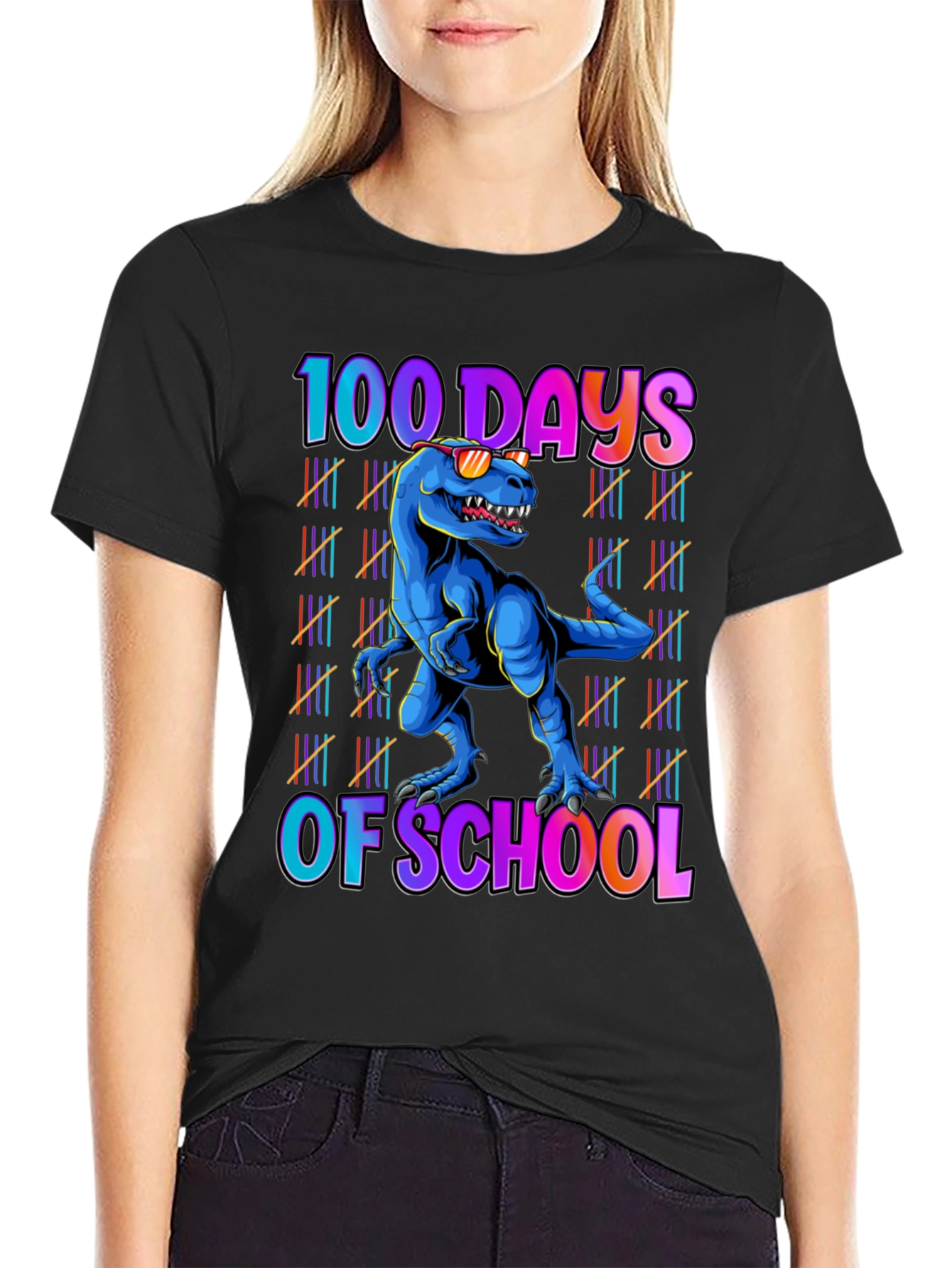 100 Days of School Dinosaur T-Shirt