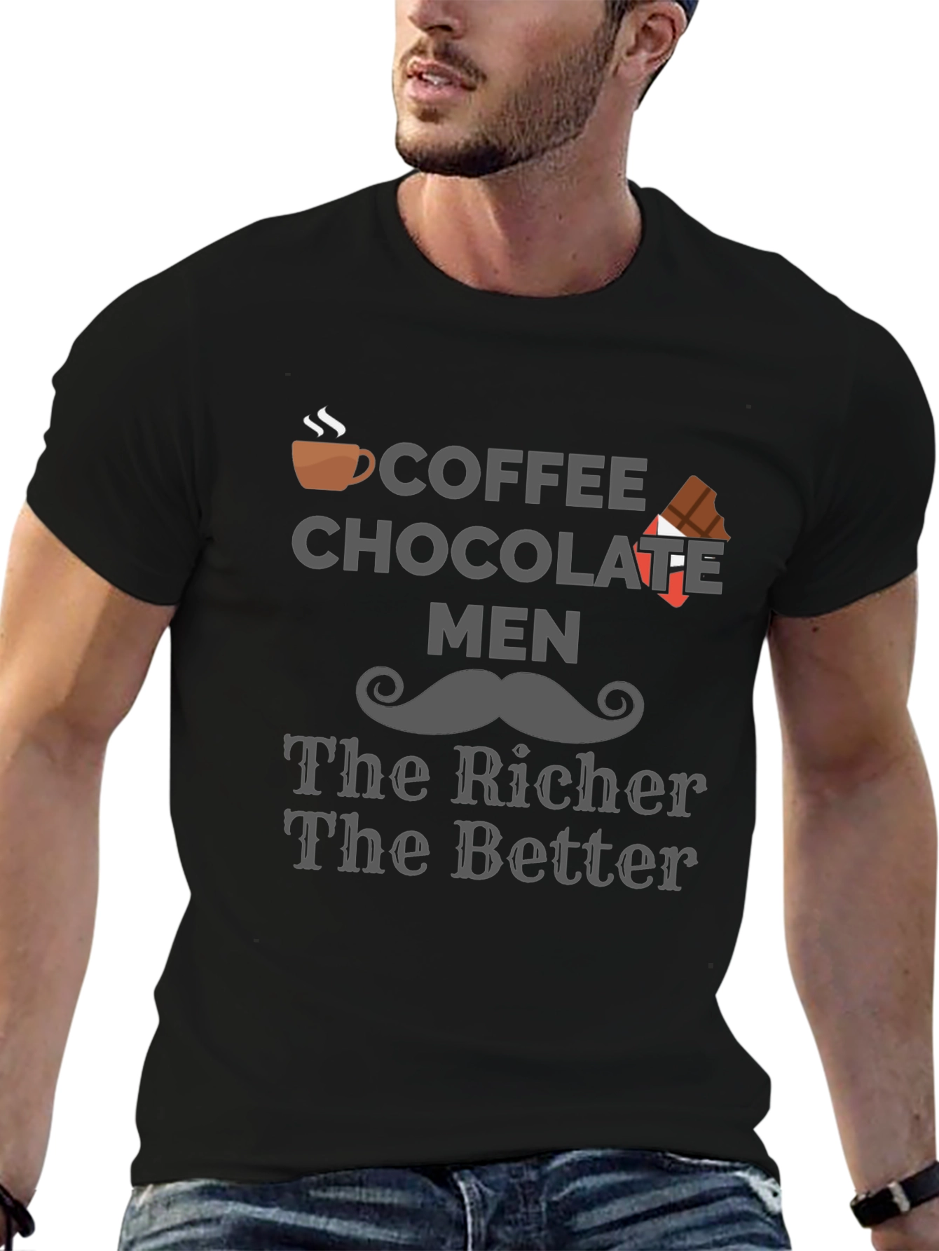 Coffee Chocolate Men T-Shirt - The Richer The Better!