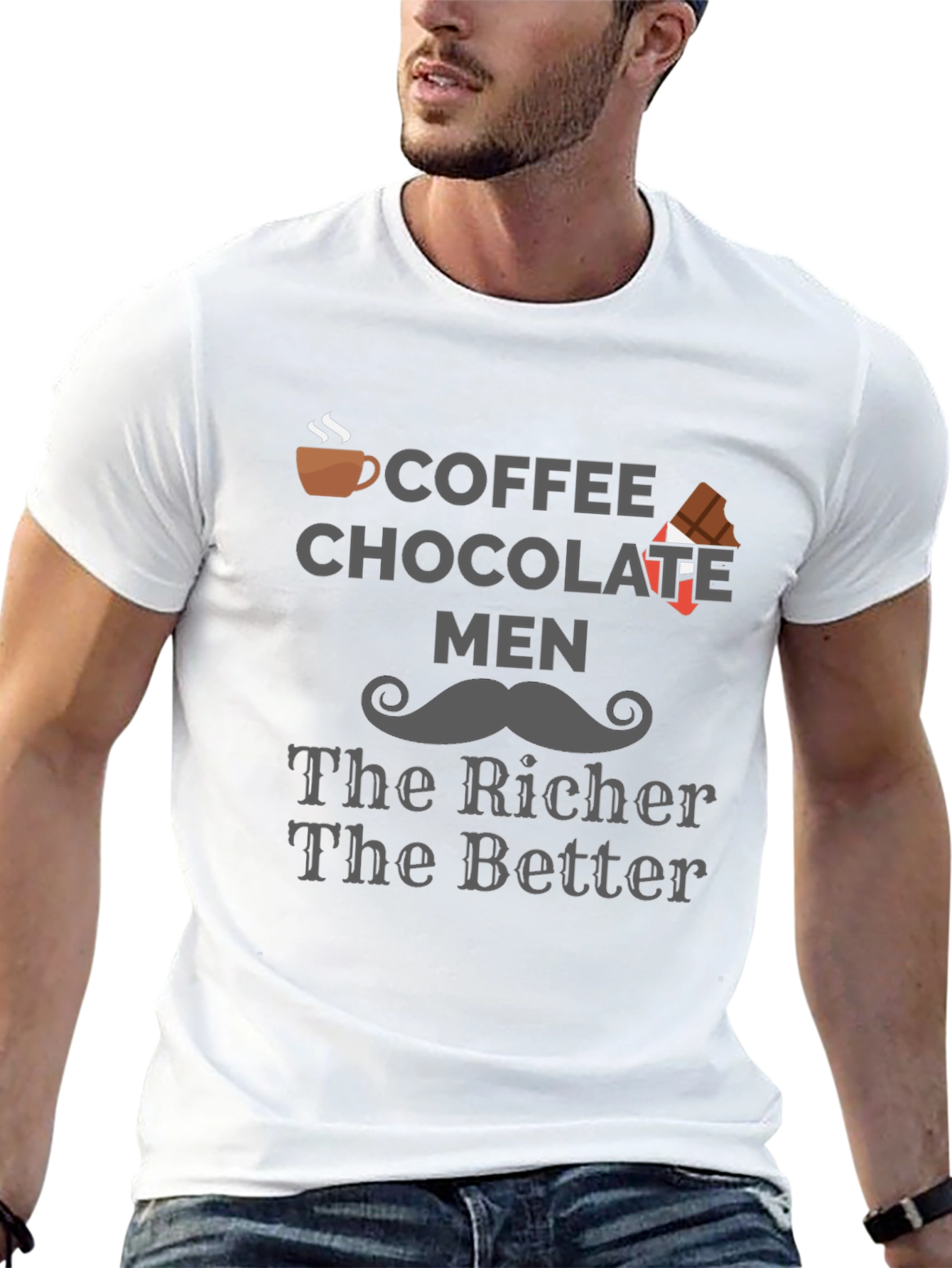 Coffee Chocolate Men T-Shirt - The Richer The Better!