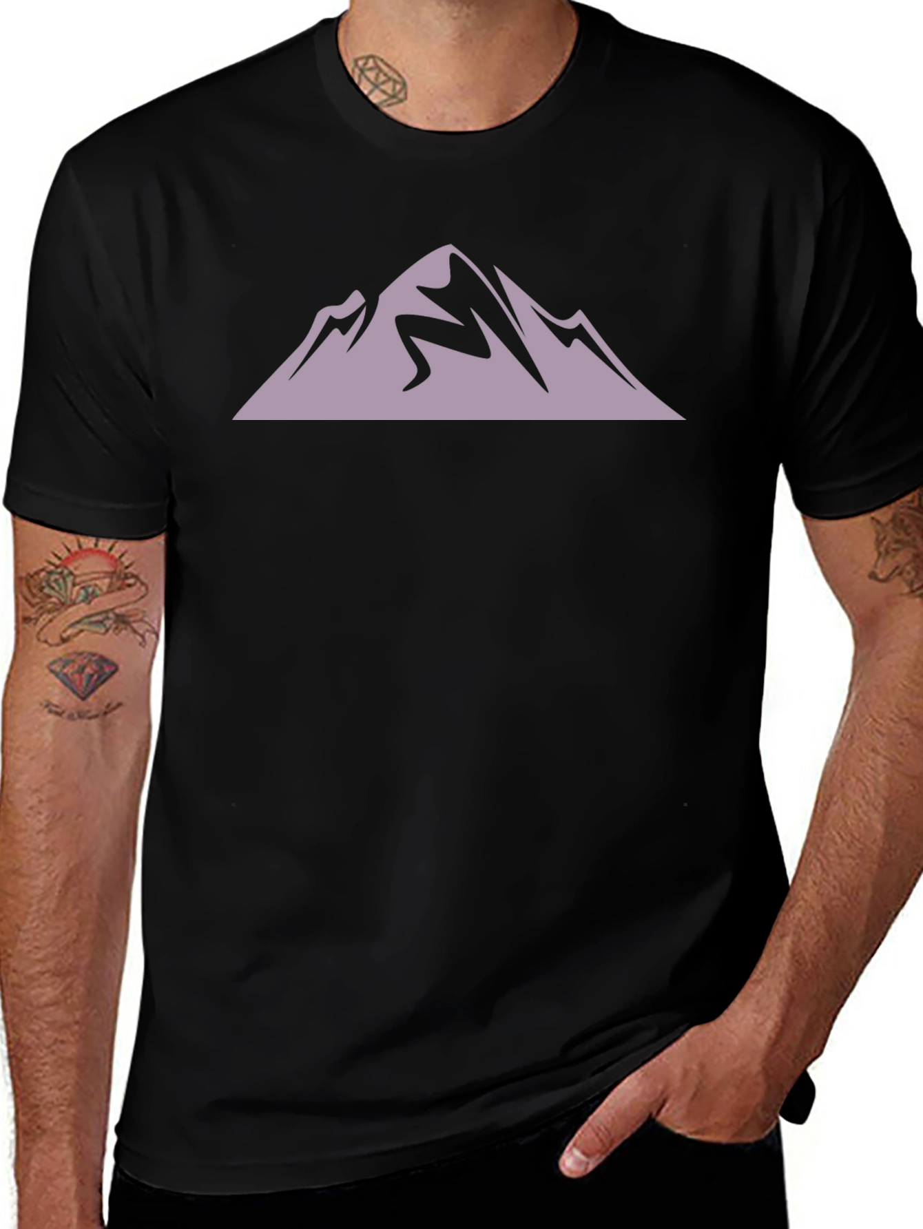Mountain Hiker Graphic Tee - Black