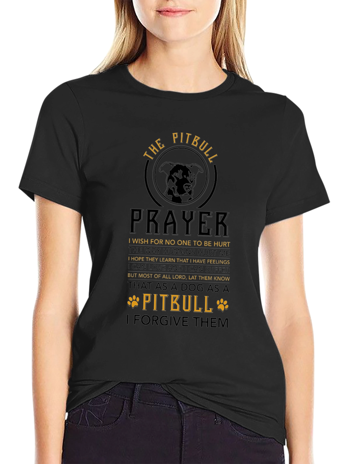 The Pitbull Prayer Graphic T-Shirt