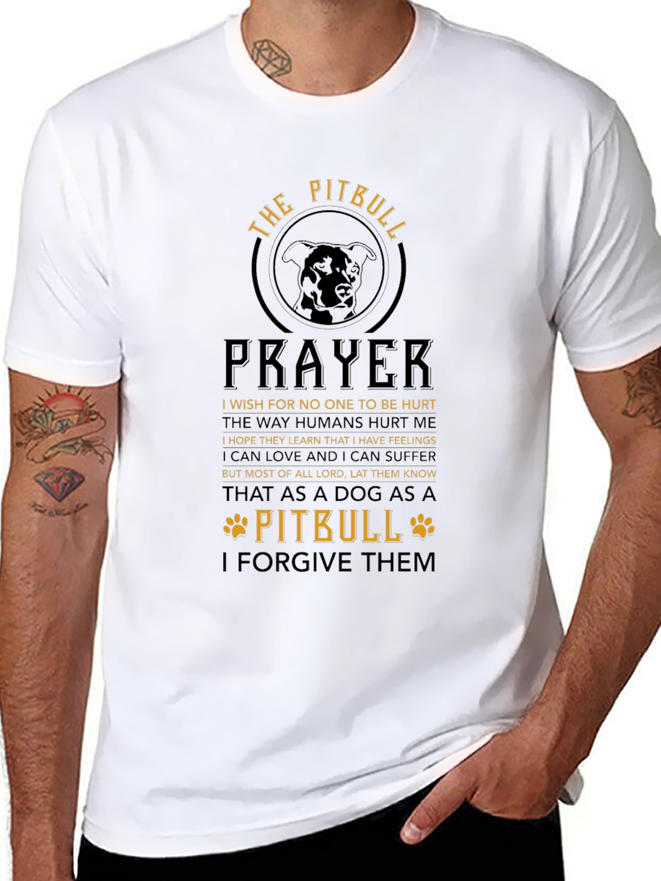 The Pitbull Prayer Graphic T-Shirt