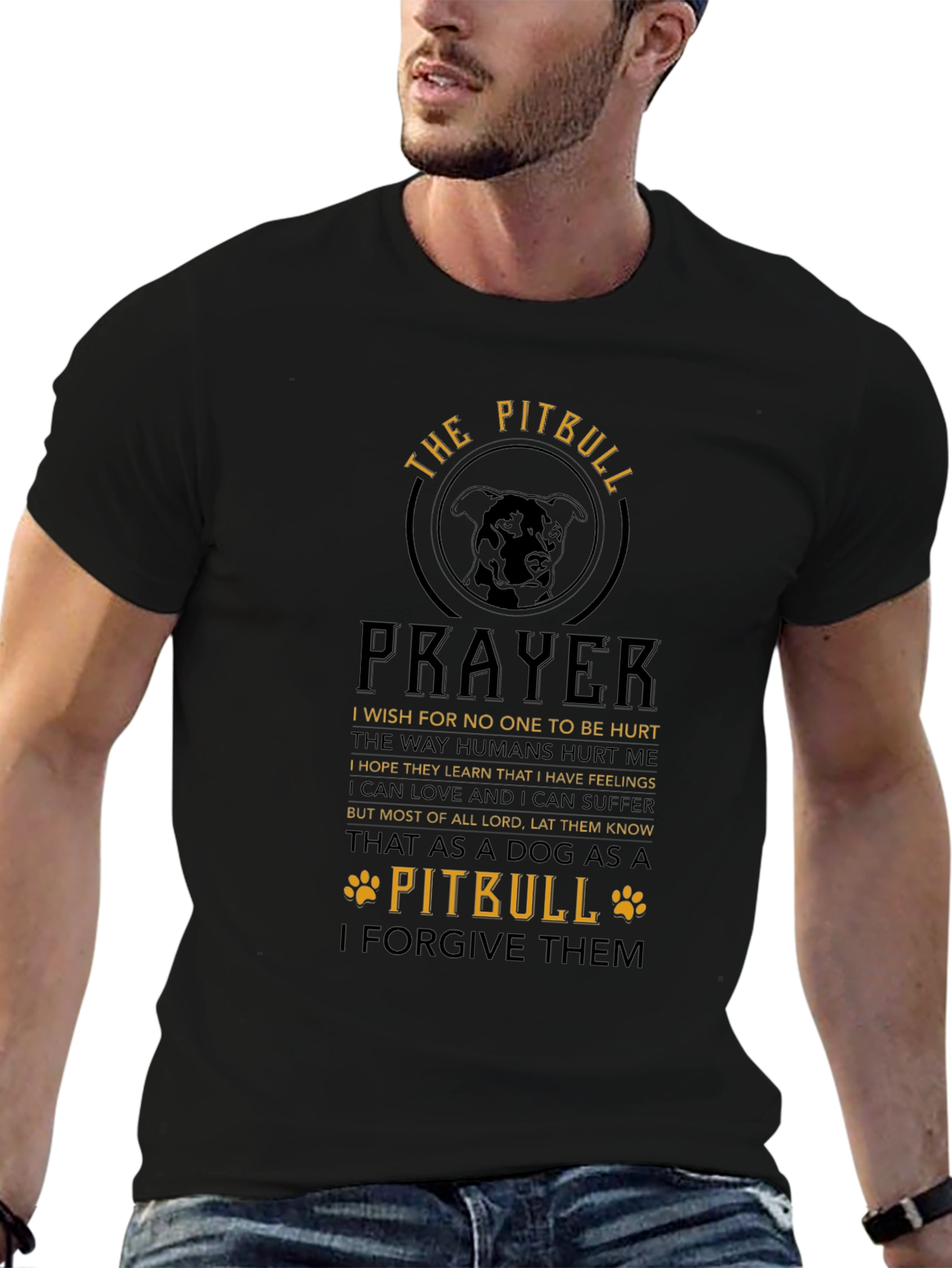 The Pitbull Prayer Graphic T-Shirt