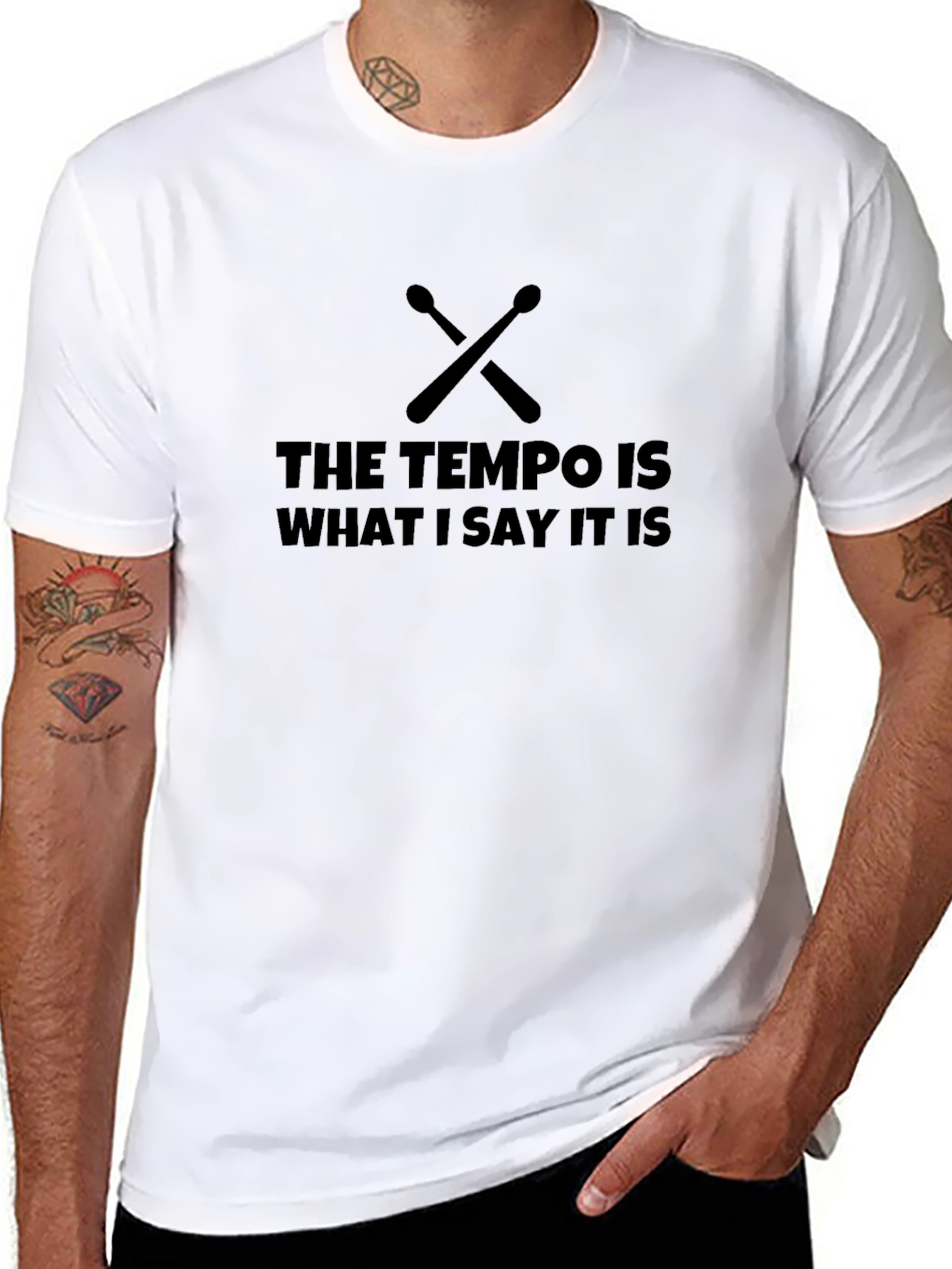 Tempo Drummer T-Shirt - Music Lover Tee