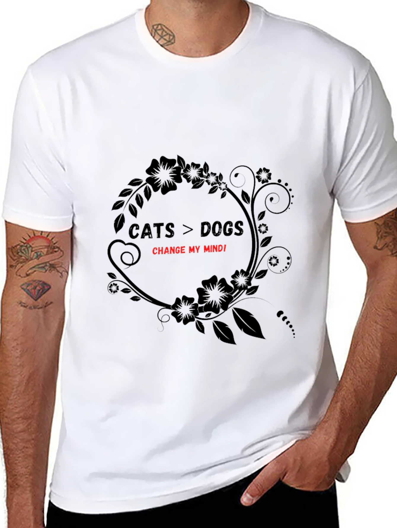 Cats > Dogs Change My Mind T-Shirt