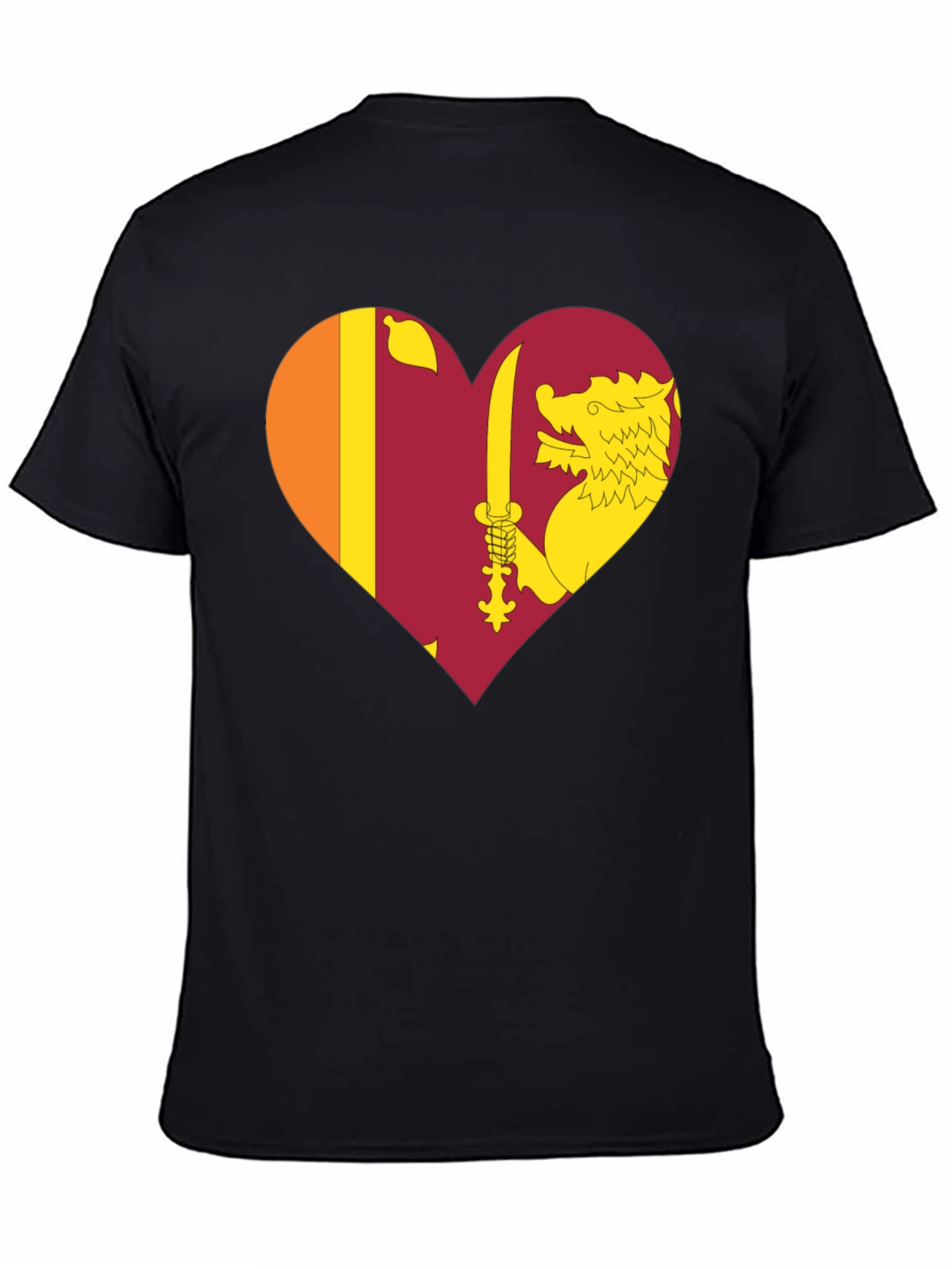 Sri Lanka Flag Heart T-Shirt - Show Your Love!