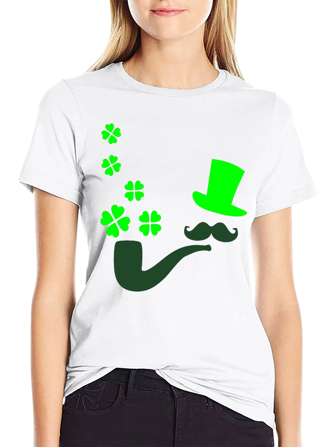 St. Patricks Day Graphic Tee - Leprechaun Pipe