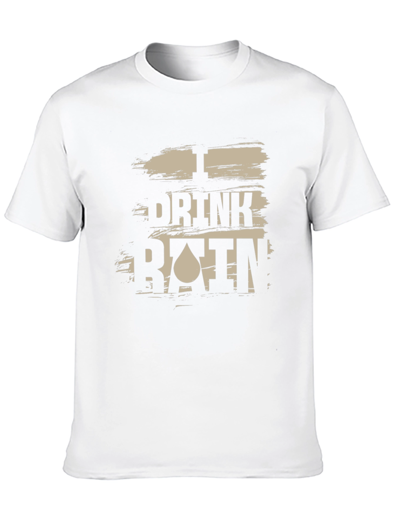 I Drink Rain Mens Black Graphic T-Shirt