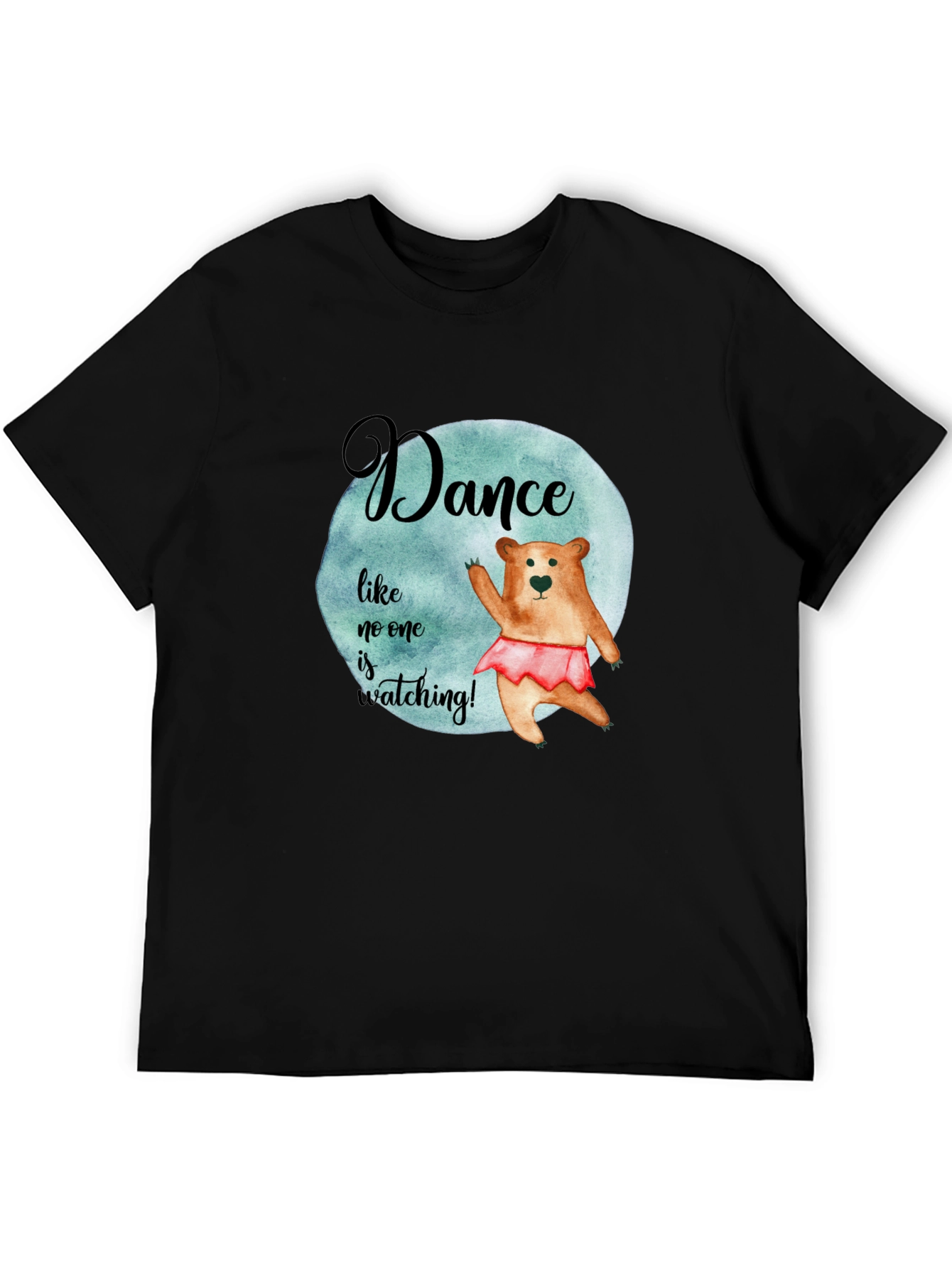 Dance Bear Graphic Tee - Unisex Black T-Shirt