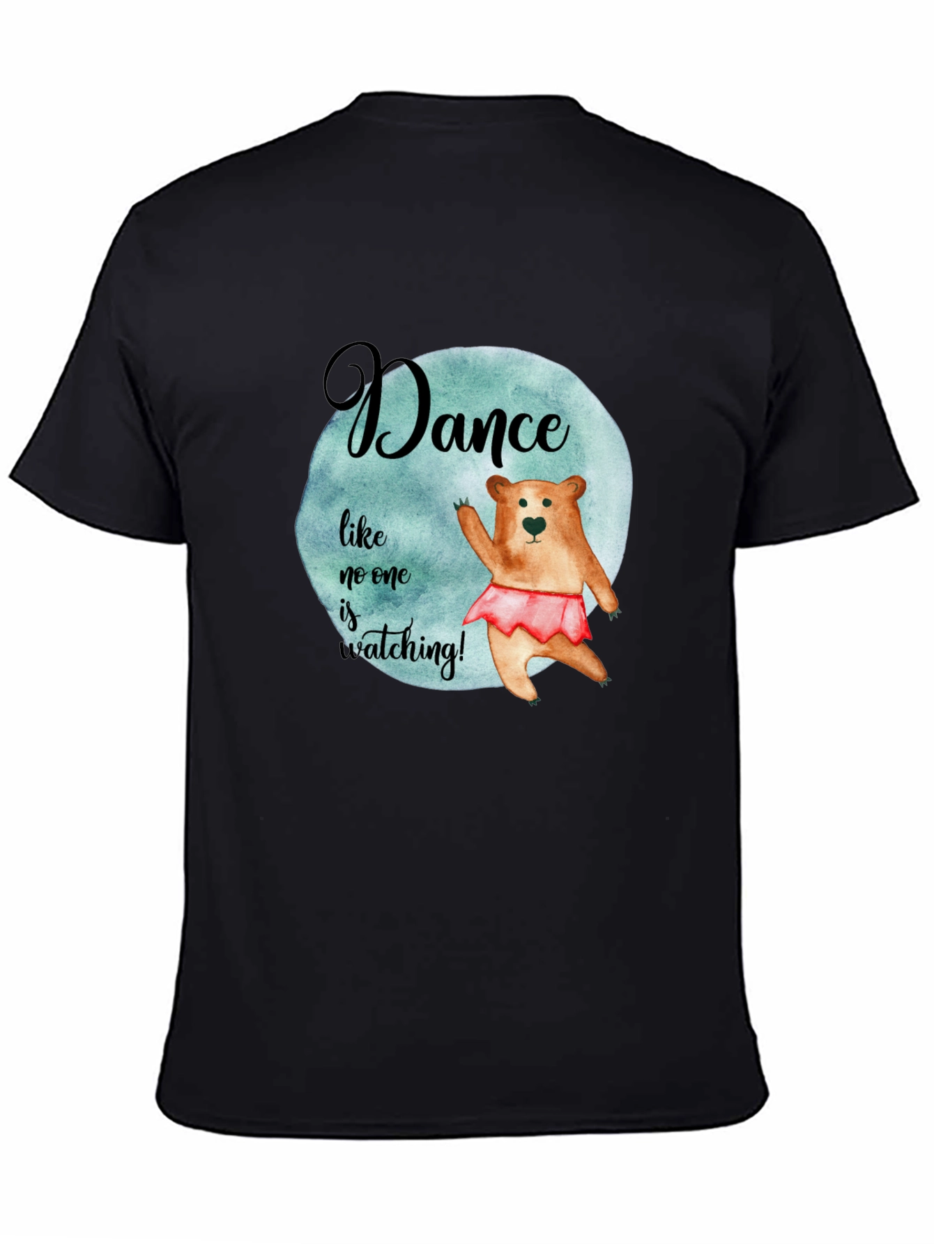 Dance Bear Graphic Tee - Unisex Black T-Shirt