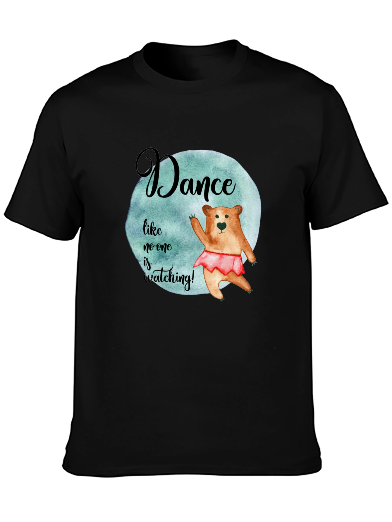 Dance Bear Graphic Tee - Unisex Black T-Shirt