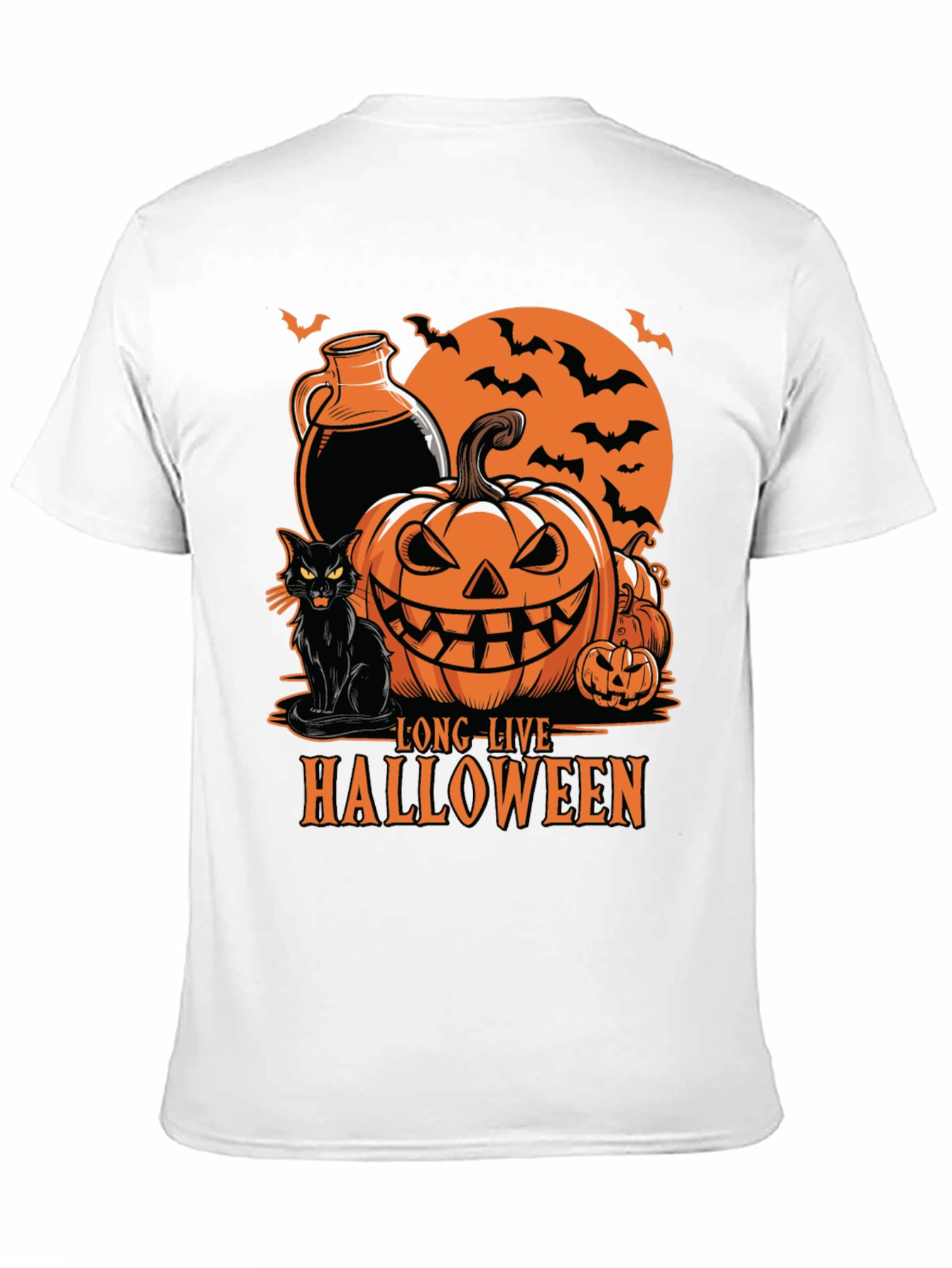 Halloween Graphic Tee - Long Live Halloween Black T-Shirt