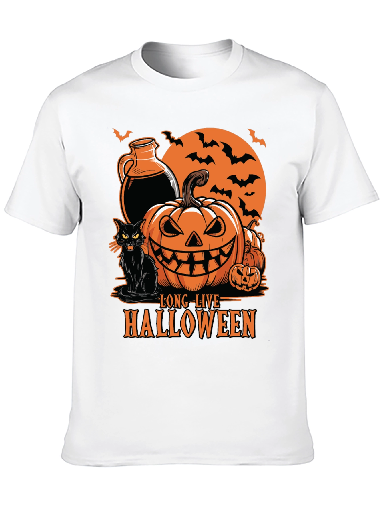 Halloween Graphic Tee - Long Live Halloween Black T-Shirt