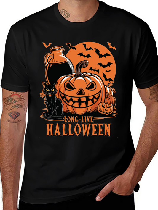 Halloween Graphic Tee - Long Live Halloween Black T-Shirt