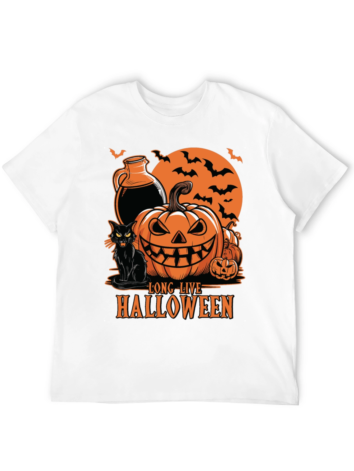 Halloween Graphic Tee - Long Live Halloween Black T-Shirt