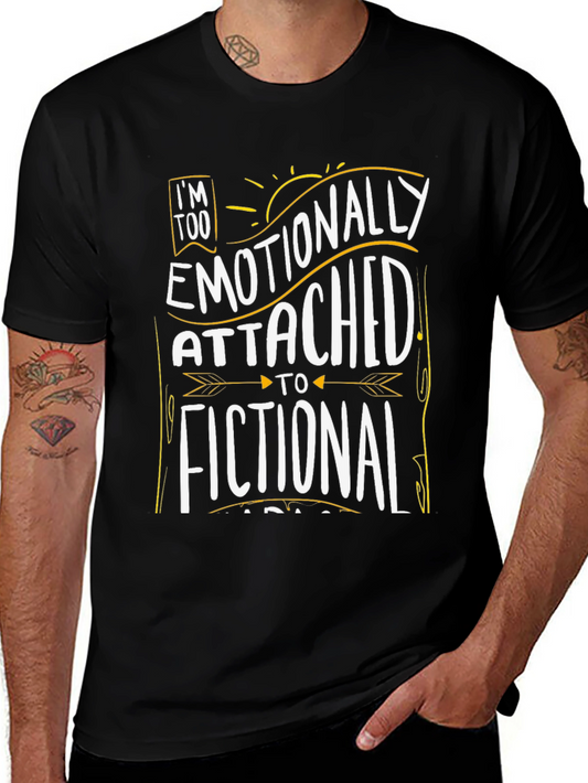 Emotionally Attached Fictional Characters Black Graphic Tee