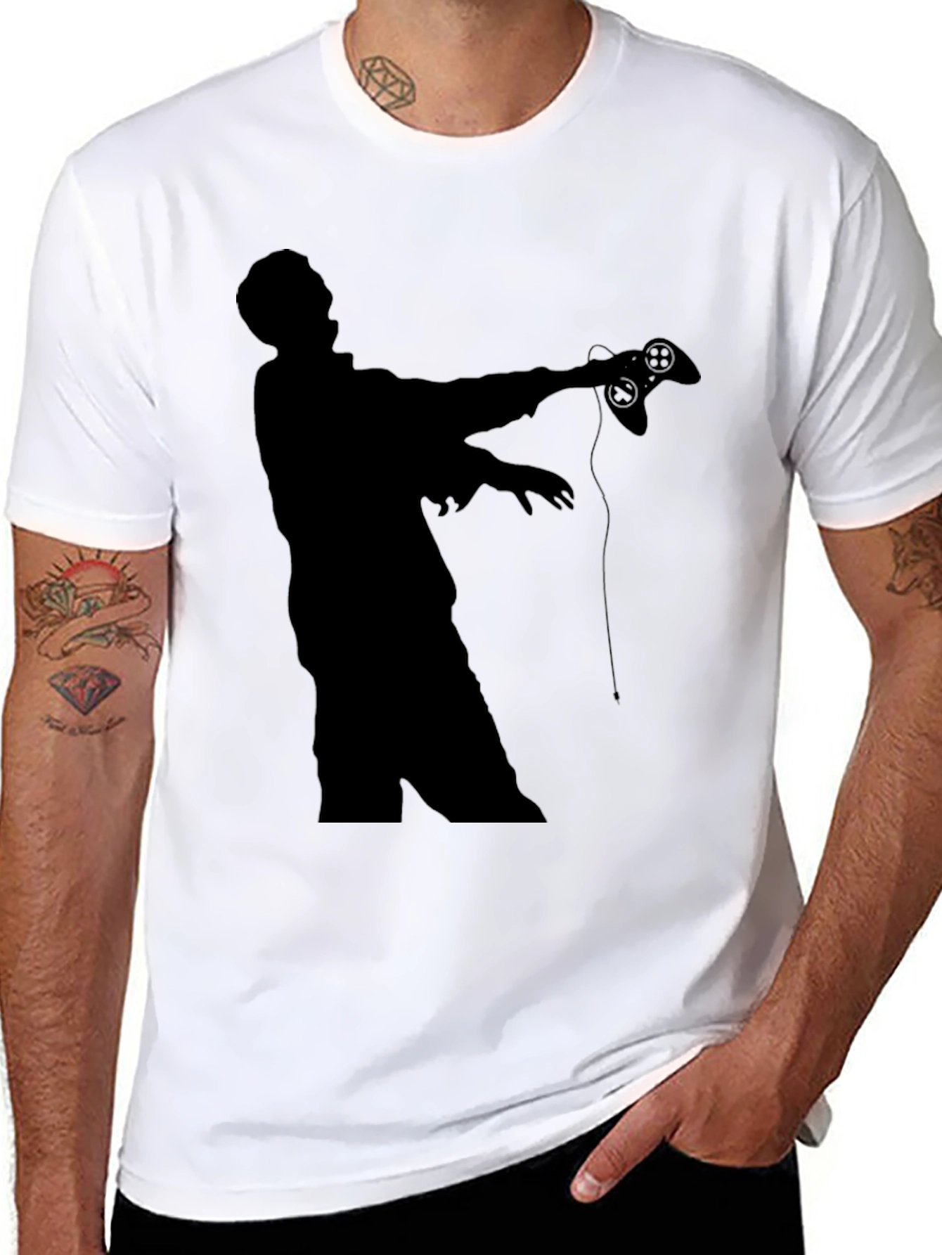 Zombie Gamer Black T-Shirt