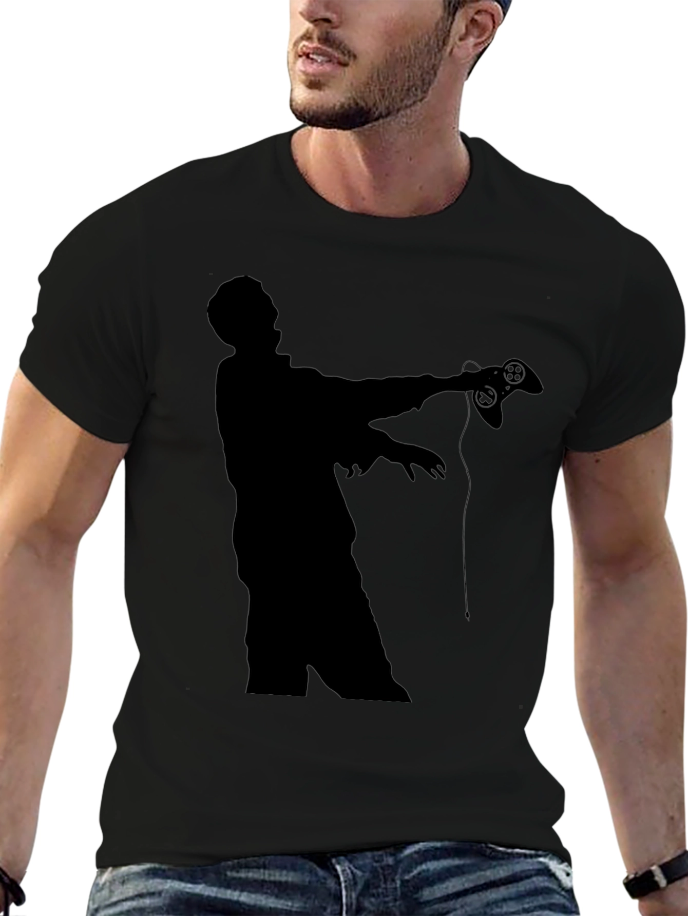 Zombie Gamer Black T-Shirt