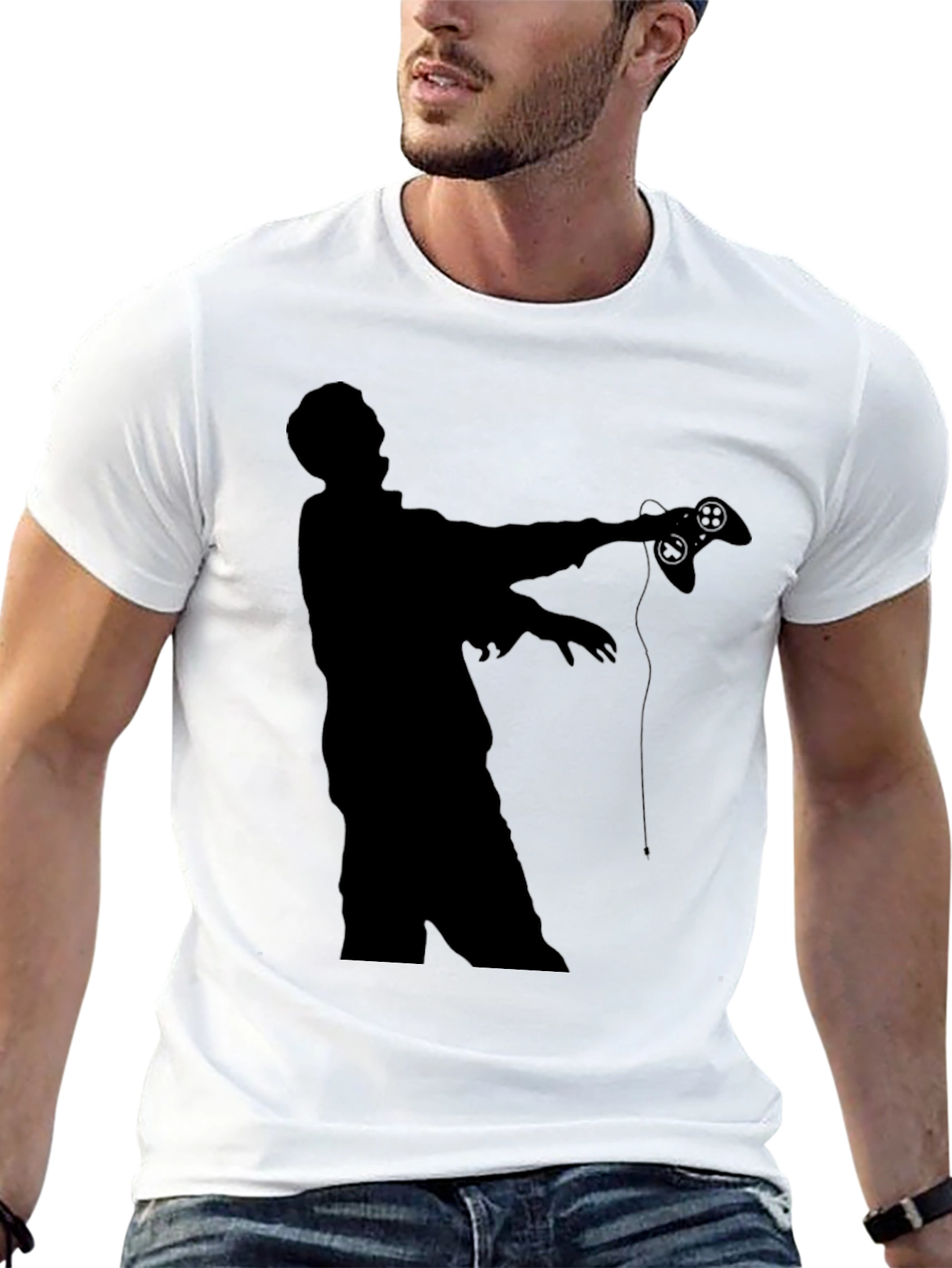 Zombie Gamer Black T-Shirt